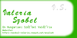 valeria szobel business card